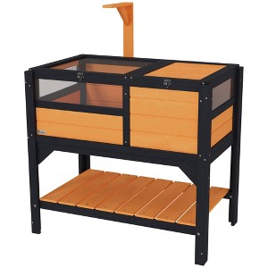 Tortoise Habitat with Shelf Storage Tortoise Gift Accessory with Weather Protection for Indoor - 1 of 4