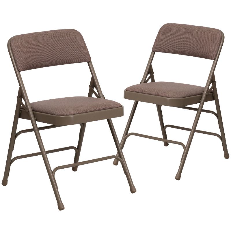 Emma and Oliver 2 Pack Home & Office Portable Party Events Padded Metal Folding Chair, 1 of 12