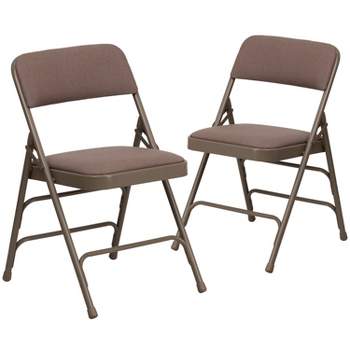 Emma and Oliver 2 Pack Home & Office Portable Party Events Padded Metal Folding Chair