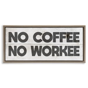 Stupell Industries No Coffee Funny Office Phrase, 31" x 14" - 1 of 4