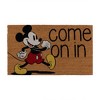 Licensed Disney Mickey Mouse Everyday Christmas Holiday Modern Graphic Novelty Natural Coir Non-Slip Indoor/ Outdoor 2 Pack Door Mat Set, 20x34 - 2 of 4
