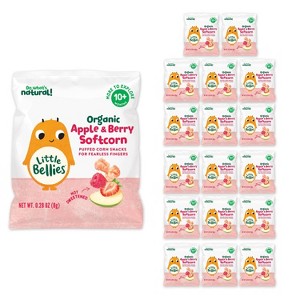 Little Bellies Organic Softcorn Baby Snacks - Apple & Berry - 18ct/5.04oz - 1 of 4