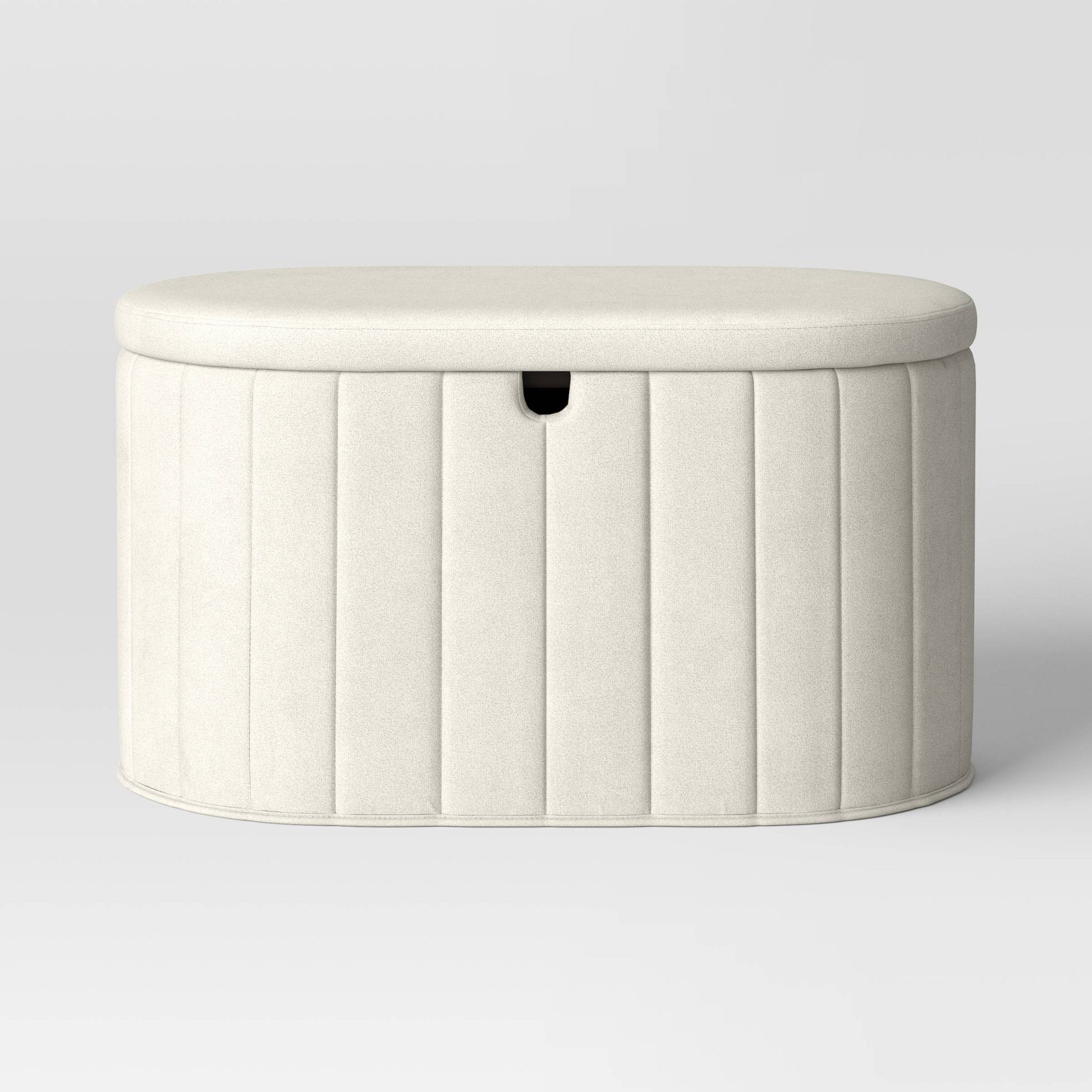 32" Folding  Double Storage Bench Cream - Room Essentials™