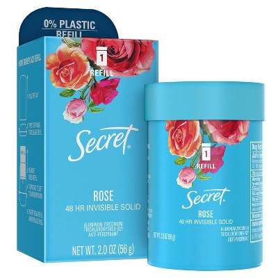 Secret Invisible Solid Antiperspirant & Deodorant Rose Scent Refill Pod - 2oz
