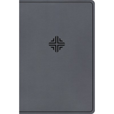 CSB Large Print Thinline Bible, Value Edition, Charcoal Leathertouch - by  Csb Bibles by Holman (Leather Bound)