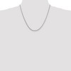 Black Bow Jewelry 2.5mm Sterling Silver, Round Solid Spiga Chain Necklace - 2 of 4