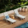 WestinTrends Poly Reclining Outdoor Patio Chaise Lounge Chair Adjustable (Set of 2) - 2 of 2