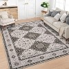 Machine Washable Vintage Rug – Soft Low Pile, Non-Slip, Stain-Resistant, Non-Shedding Carpet for Living Room, Bedroom - 2 of 4