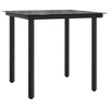 vidaXL Patio Dining Set - 3 Piece Outdoor Furniture with Black Steel Frame, Textilene Comfort Seating, and Glass Table - 4 of 4
