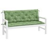 vidaXL Outdoor Garden Bench Cushions - Comfortable, Weather-Resistant Polyester Fabric, Attractive Leaf Pattern - 3 of 4
