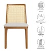 Modway Monarch Wood Dining Accent Chair with Cane Back and Padded Seat in Honey Natural Heathered Weave Ivory - 2 of 4