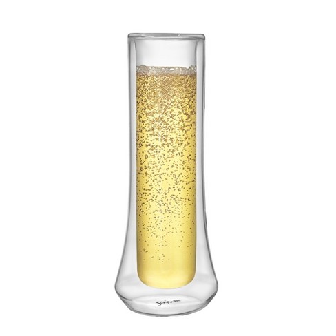 JoyJolt Cosmo Double Wall Stemless Champagne Flutes - Set of 4 Mimosa Champagne Glasses - 5 oz - image 1 of 4