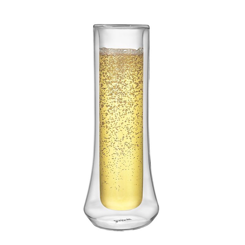JoyJolt Cosmo Double Wall Stemless Champagne Flutes - Set of 4 Mimosa Champagne Glasses - 5 oz, 1 of 8