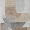 HomeRoots 10' X 14' Brown And Gray Abstract Washable Indoor Outdoor Area Rug - 4 of 4