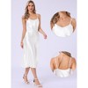 INSPIRE CHIC Women's Satin Sleeveless V Neck Spaghetti Strap Evening Party Maxi Dress - 2 of 4