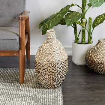 The Novogratz Seagrass Handmade Woven Vase Brown - Olivia & May