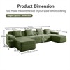RISOKEYS Modular 4 Seat U Shape Sectional Boneless Sofa - Corduroy Cloud Sectional Couch with Deep Seat, Throw Pillows and 2 Movable Ottomans - 3 of 4