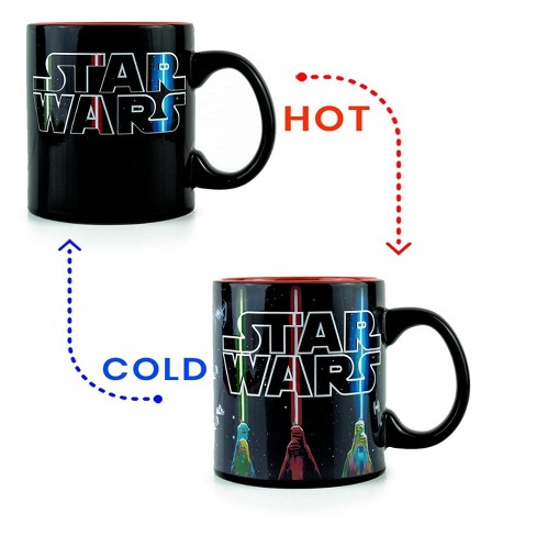 Silver Buffalo Star Wars Lightsaber Mug | Star Wars Heat Changing Mug |  Holds 20 Ounces