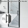 Zevemomo Adjustable 30-31.5" W x 75" H Semi-Frameless Pivot Shower Door, 1/4" (6mm) Clear Tempered Glass Shower Door, Pivot Swing Shower Glass Door - 3 of 4
