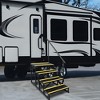 4/3 RV Step Stool with Handrail, Portable Pool Ladder with Non-Skid Tapes, Camper Steps for RV, Mobile Home Stairs Travel Trailers - 3 of 4