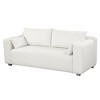 YOOCOZZ Boucle Loveseat Sofa with One-Piece Seat Frame and Domed Armrests - White - 2 of 4