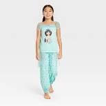 Girls' Disney Princess Jasmine 2pc Fantasy Pajama Jumpsuit - Green