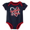 MLB Washington Nationals Infant Girls' 3pk White Bodysuit - 3 of 4