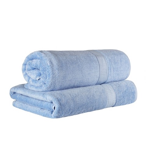 Blue Nile Mills 8 Piece Long Staple Combed Cotton Solid Towel Set - 4 Pack  Washcloth / Face