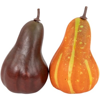 10-Piece Fall Harvest Artificial Pumpkin, Gourd, Acorn, and Leaf Set