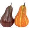Northlight 4.25" Harvest Artificial Pumpkin and Leaf Autumn Decoration 10pc - Orange/Green - 4 of 4