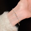 Gold-Tone Evil Eye Adjustable Bracelet with Cubic Zirconia, Protective Symbol Jewelry for Women, Daily & Gifting Occasions - 2 of 4