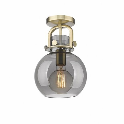Newton Sphere - 1 Light Flush Mount In Industrial Style-12 Inches Tall and 8 Inches Wide