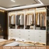 Aheaplus 24'' Freestanding Closet Organizer System with Hanging Rods and Drawers - 2 of 4