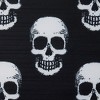 Kate Aurora Halloween Accents Black & White Spooky Skulls Fabric Shower Curtain - Standard Size - 3 of 3