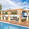 Erommy 12' x 20' Outdoor Louvered Pergola with Adjustable Aluminum Frame Rainproof Roof - 2 of 4