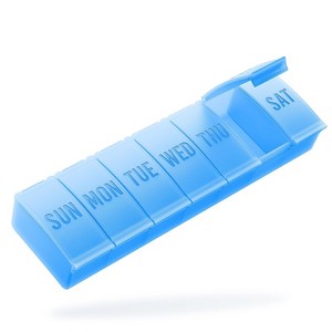 Barhon Pill Organizer Large, Weekly Medicine Pill Organizers, 7 Day Pills Box Case Travel for Big Vitamin Supplements Fish Oil - 1 of 4