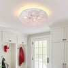 19" Boho 4-Light Flush Mount Ceiling Light with Handwoven Paper Rope Shade and Metal Frame for Bedroom, Hallway, Living Room, or Hotel - 4 of 4