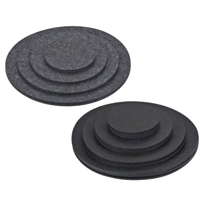 Unique Bargains Home Garden Round Plastic Absorbent Waterproof Cork Plant  Pot Mat 4 6 8 10 Inch 4 In 1 Set : Target