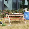 Outsunny Kids Picnic Table and Bench Set with Sandbox, Outdoor Sand & Water Table with Kitchen Toys, Water Circulation Faucet, Vegetable Accessories - 2 of 4