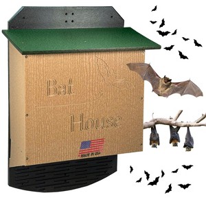JCs Wildlife Recycled Poly Lumber 5 Chamber Bat House - Holds up to 500 Bats, Easy for Bats to Land and Roost - Outdoor Bat Shelter - Weather - 1 of 4
