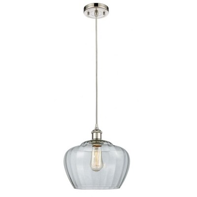 Fenton - 1 Light Cord Hung Mini Pendant In Industrial Style-11 Inches Tall and 11 Inches Wide