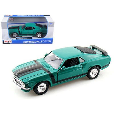 1970 Ford Mustang Boss 302 Green 1/24 Diecast Model Car by Maisto