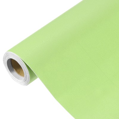 Unique Bargains Wallpaper, Peel and Stick Wallpaper Contact Paper Solid Color Vinyl Self-Adhesive Wall Paper Decorative Green 197"x23.6"