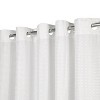 LunaLulinlk Waffle Weave White Shower Curtains - 3 of 4