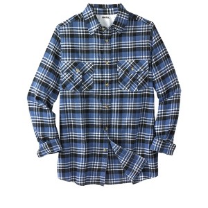 KingSize Signature Plaid Flannel Shirt - 1 of 4