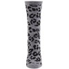 Memoi Women's Soft Leopard Animal Print Cashmere Blend Crew Socks - 2 of 3