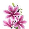 Unique Bargains Artificial Plants 3-Stem Magnolia Plastic 3.94"x3.94"x11.42" 1 Pcs - 4 of 4