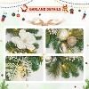 GAOMON 6FT Christmas Garland with Lights, Prelit Christmas Garland for Mantle with 20 LED Lights Timer Gold Balls Magnolia Flower - 4 of 4