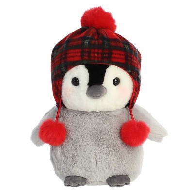 Aurora Medium Chucky Chillin Chick Holiday Festive Stuffed Animal Gray 10"