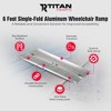 Titan Ramps Single-Fold Wheelchair Ramp, 6 Foot Folding Aluminum Scooter Ramp with Textured Surface and Carry Handle, 600 Pound Capacity - 2 of 4
